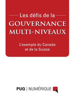 cover image of Les défis de la gouvernance multi-niveaux